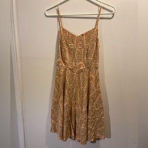 Peach Floral Summer Dress